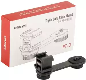 Ulanzi PT-3 Metal Extension Bar 3 Cold Shoe Mounts