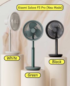 Xiaomi SOLOVE F5 Pro Rechargeable Fan 4000mAh with Swing & Extendable- Green Color